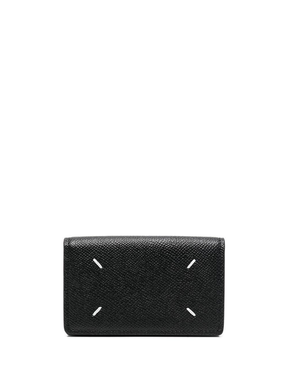 stitch-detail leather wallet - 1