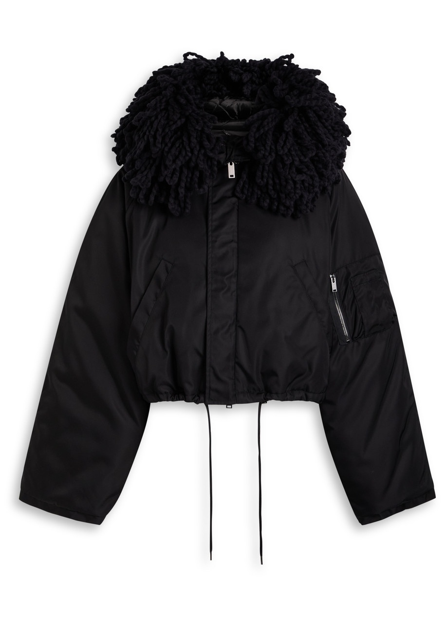 Stella Mccartney Shaggy Knit Quilted Shell Coat - 1