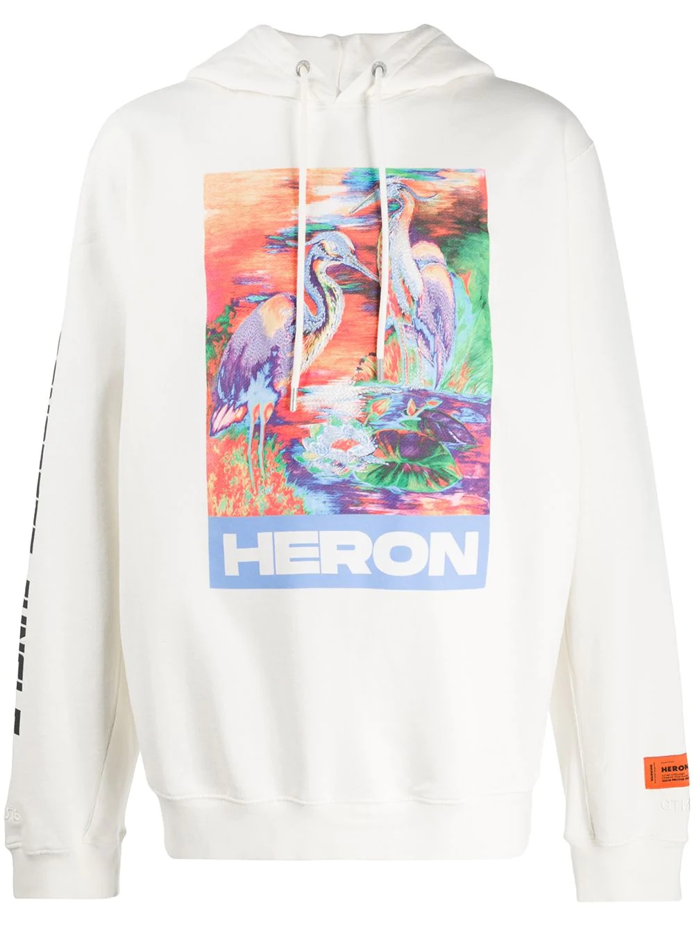 embroidered heron hoodie - 1