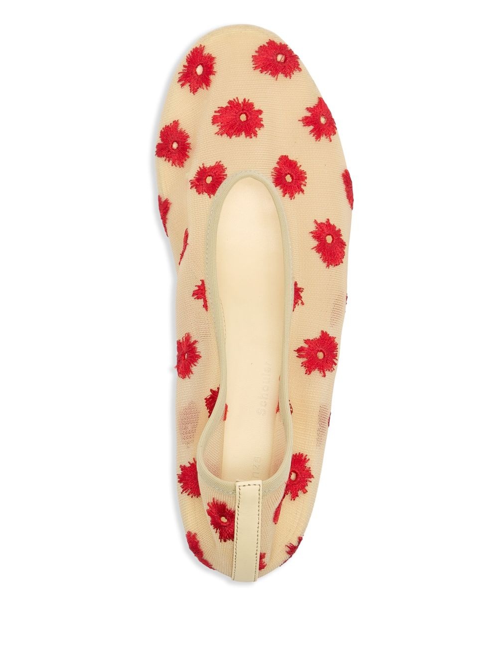 Tee floral-embroidered kitten pumps - 4