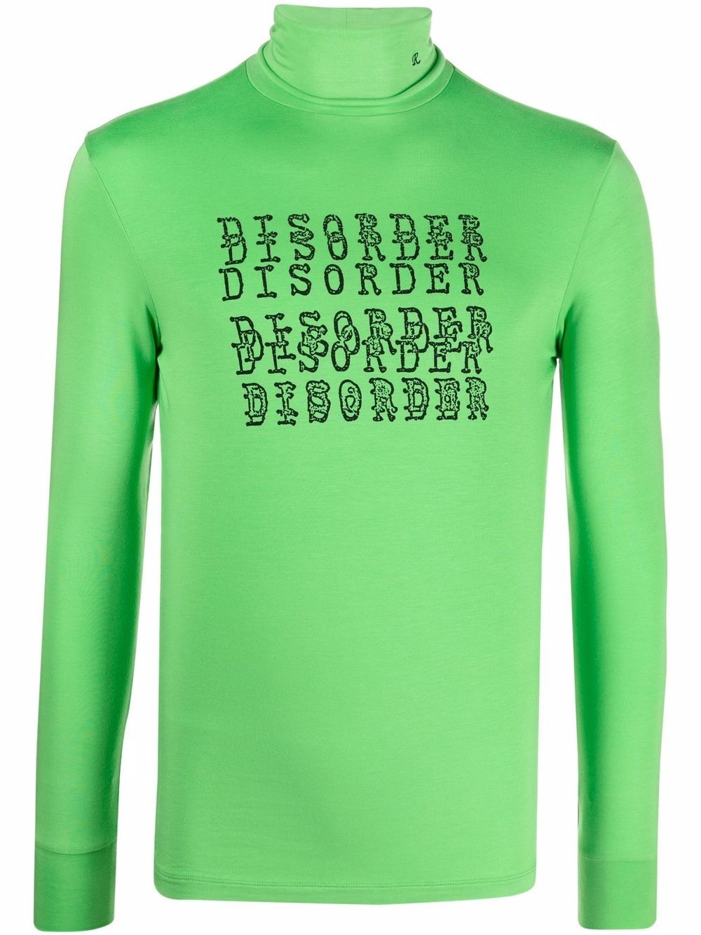 Disorder print roll-neck jumper - 1