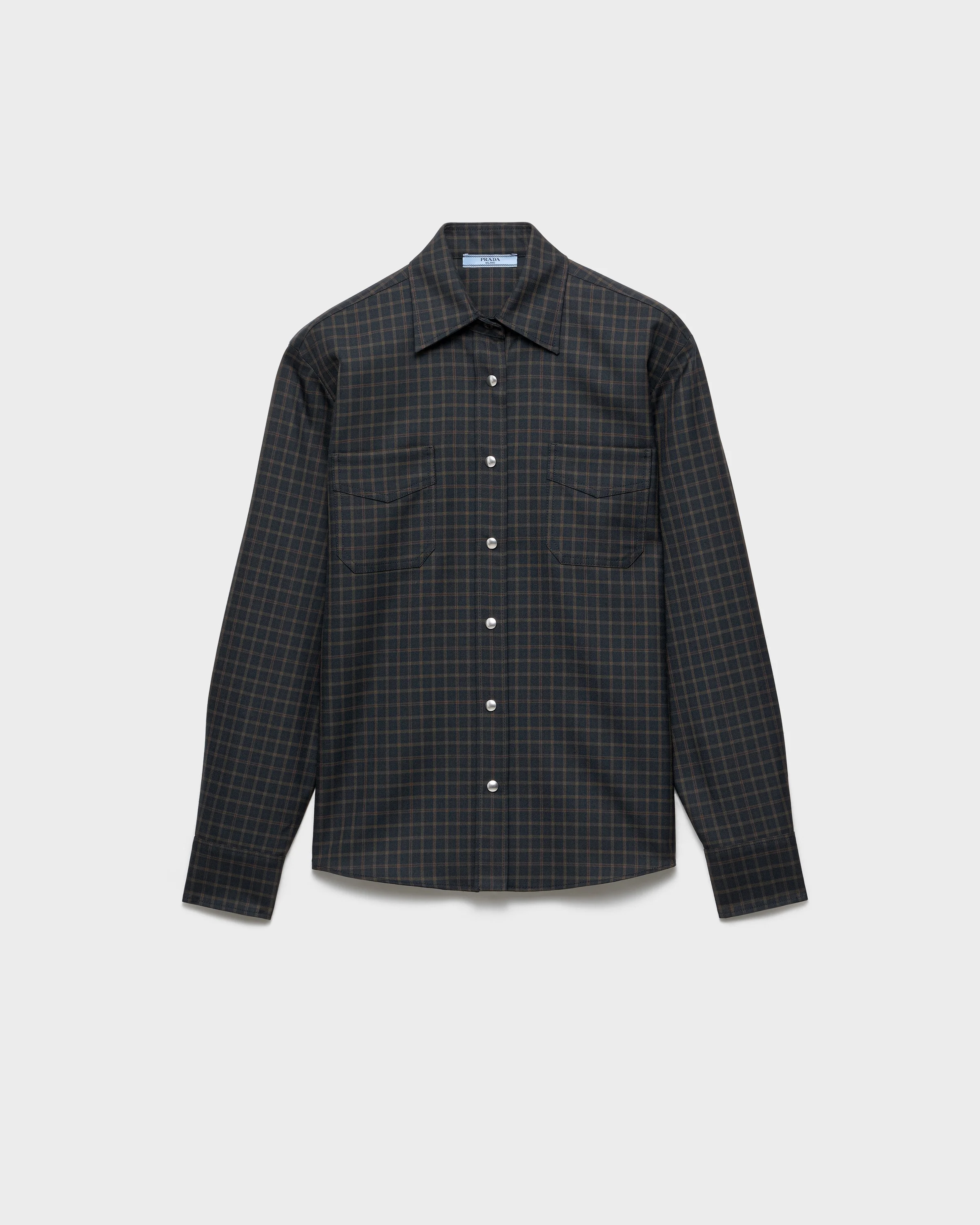 Checked wool shirt - 1