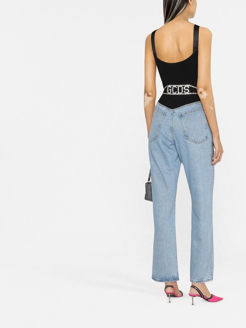 high-waist straight jeans - 4