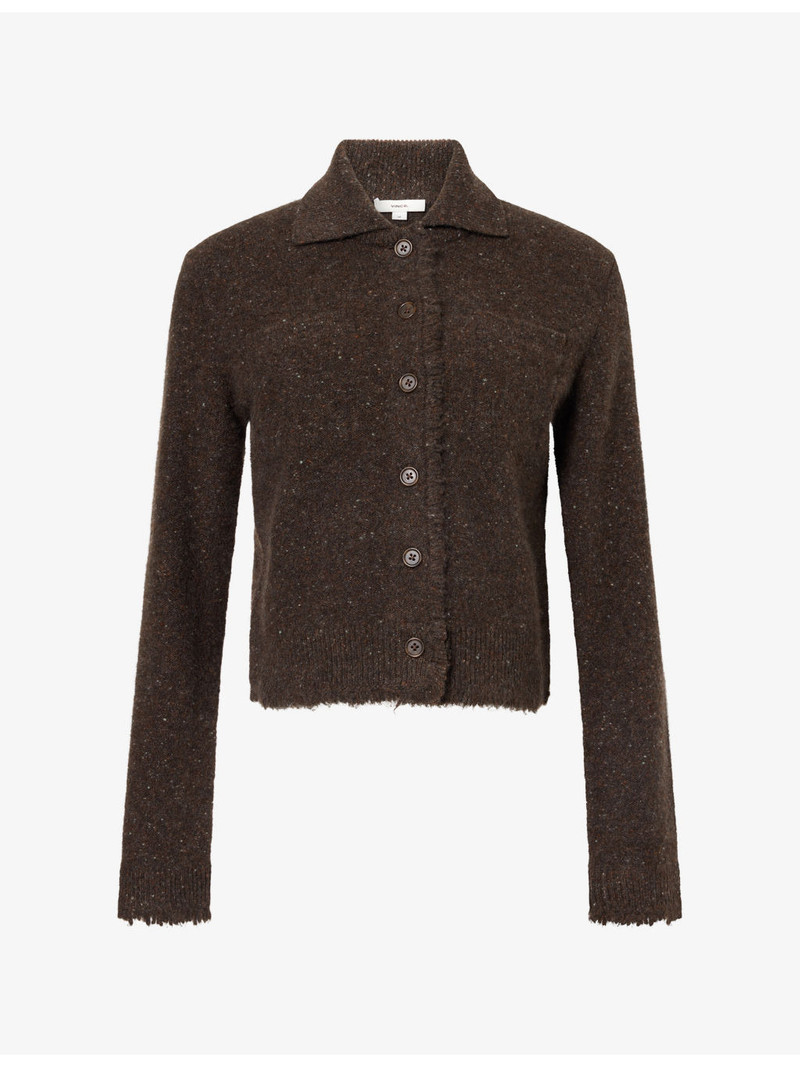 Donegal Plush Shrunken Cashmere Cardigan 1