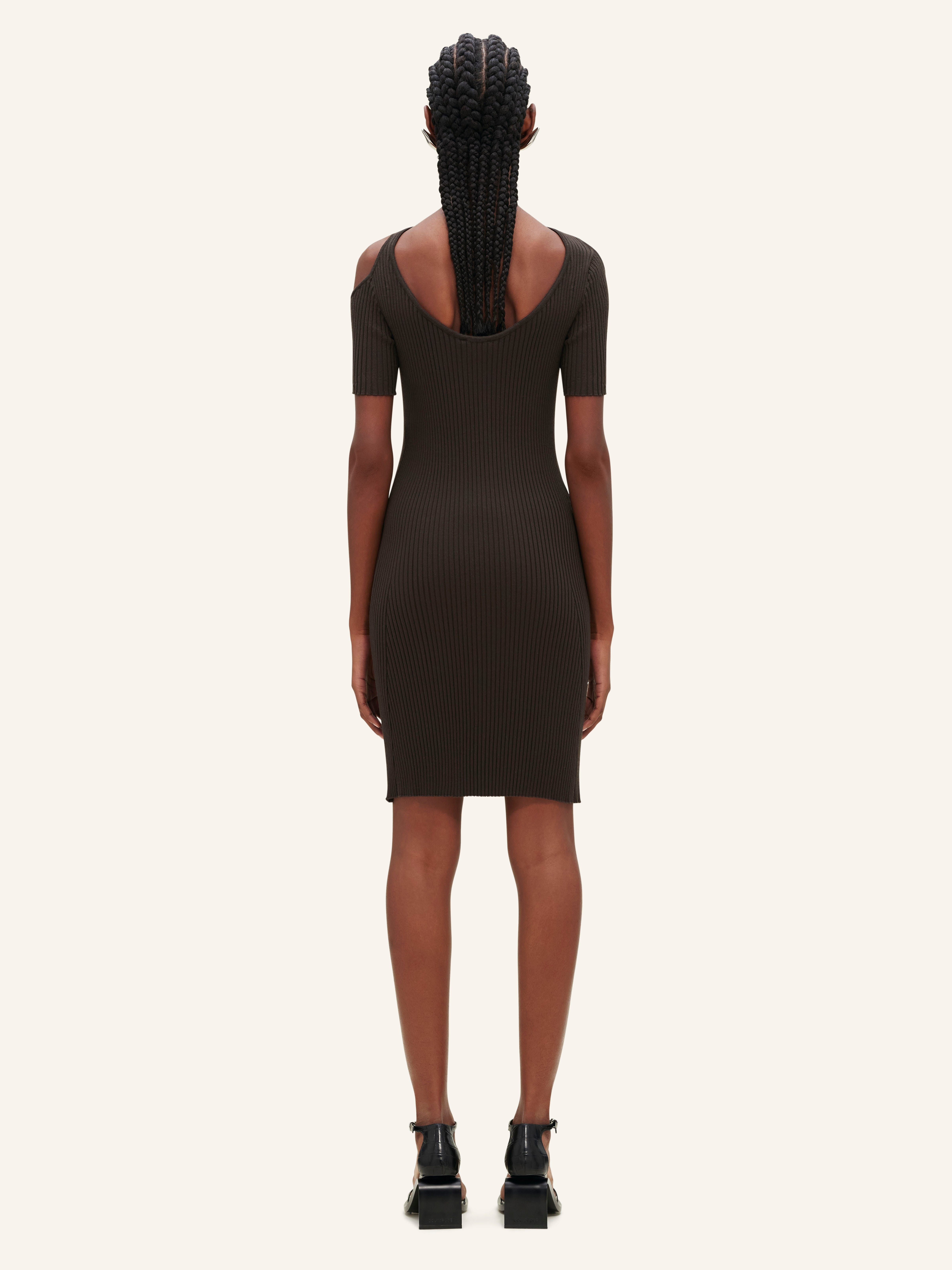 HYPERBOLE RIB KNIT MINI DRESS - 4