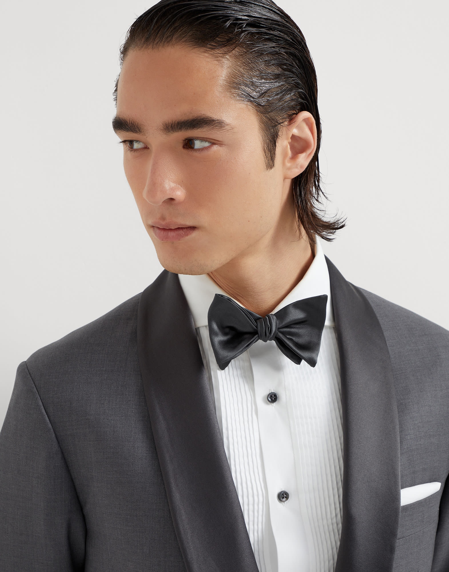 Cotton and silk satin bow tie - 3