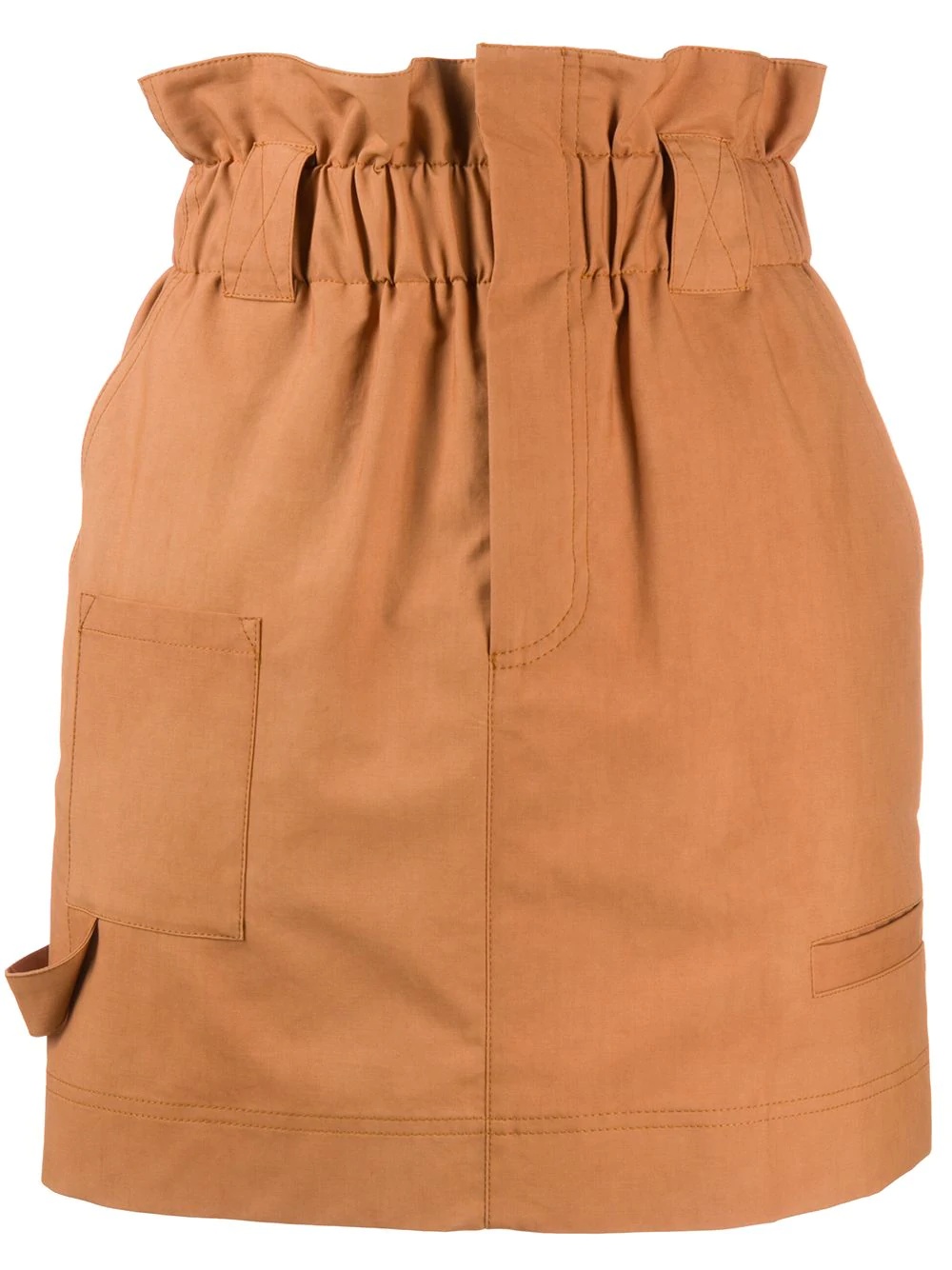 paperbag-waist mini skirt - 1