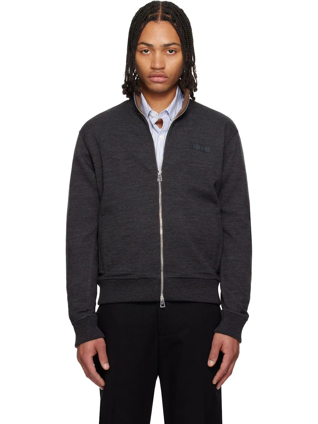 Gray 'GIVENCHY Paris' Gros Grain Sweatshirt - 1
