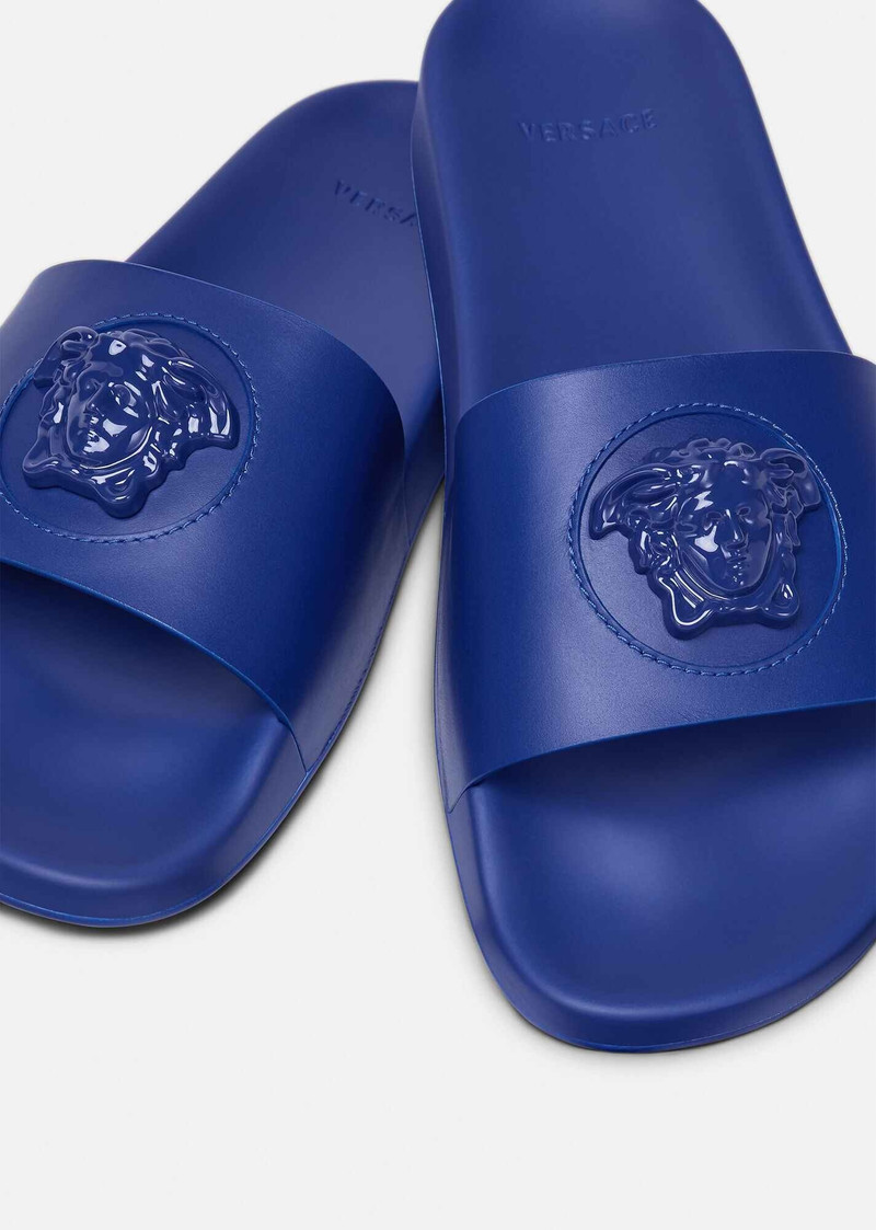 VERSACE La Medusa Leather Slides outlook