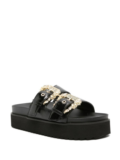 VERSACE JEANS COUTURE Arizona double-buckle sandals outlook