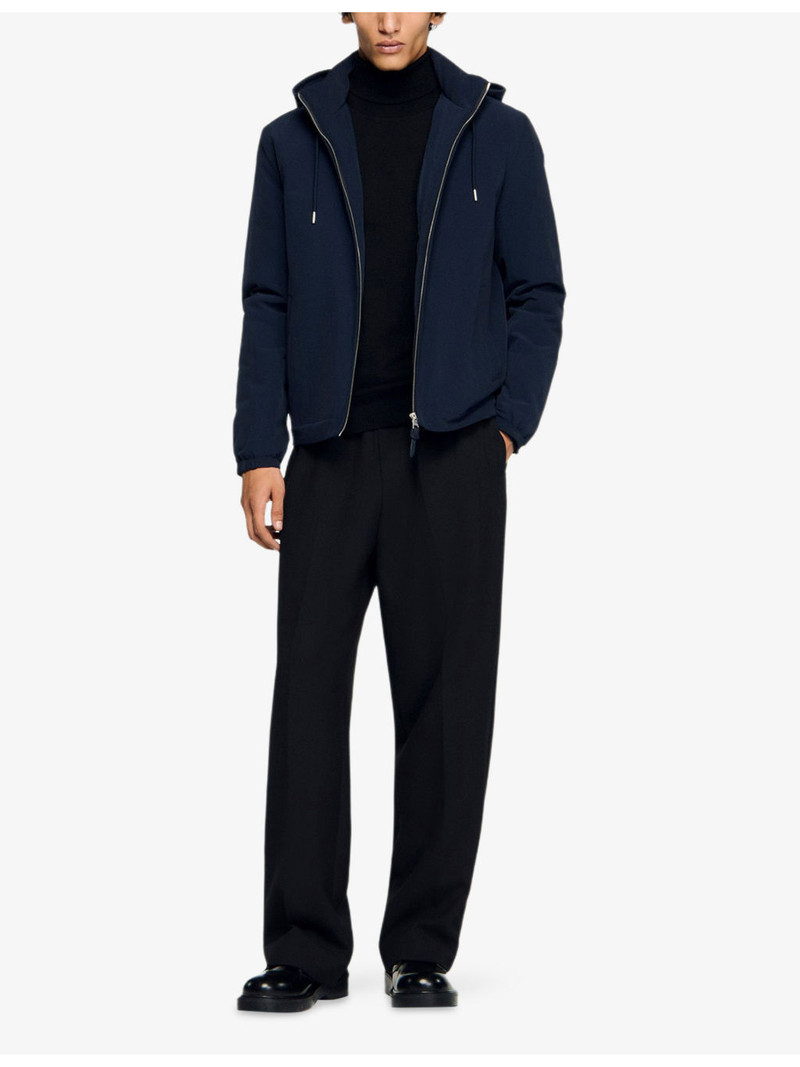 Sandro Hooded Zip-Up Stretch-Woven Jacket outlook