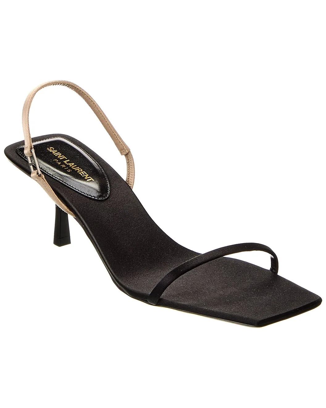 Saint Laurent Jaspe 55 Silk Slingback Sandal - 1
