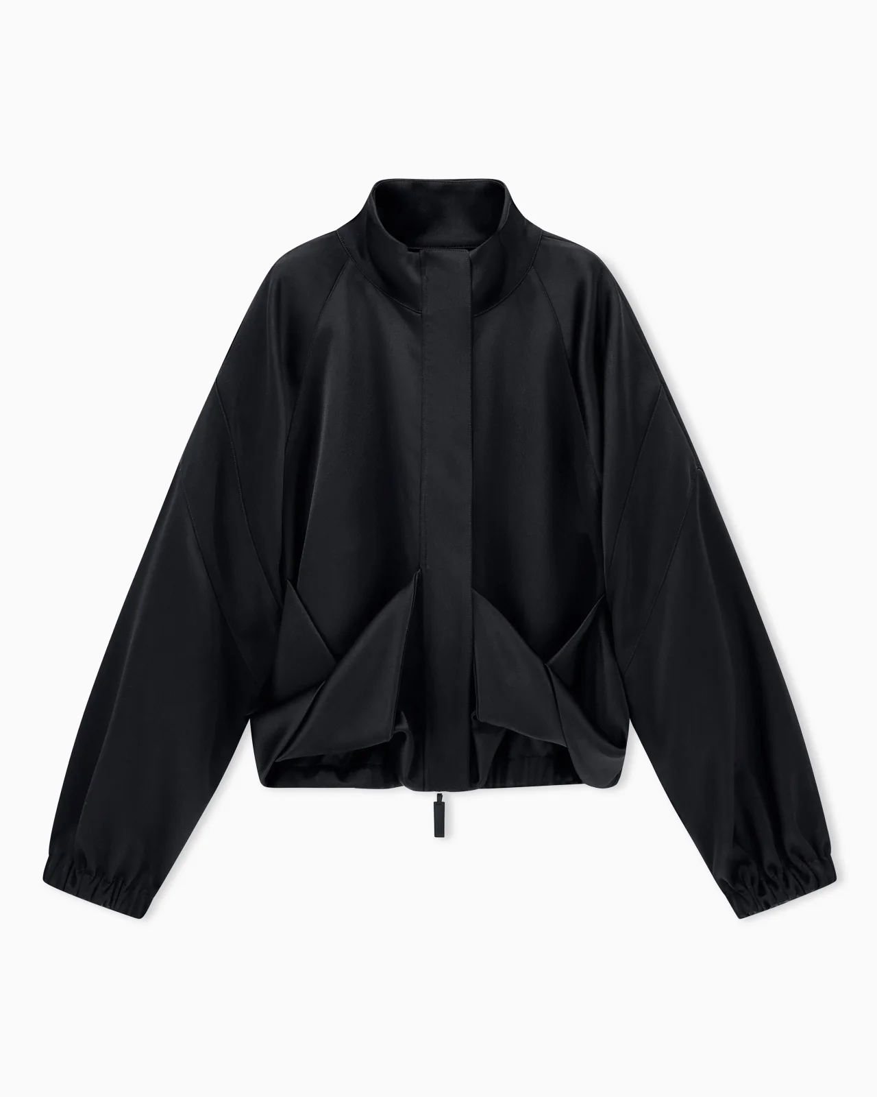 CABAN COAT IN TECHNO DUCHESSE WITH RAGLAN SLEEVES - 1