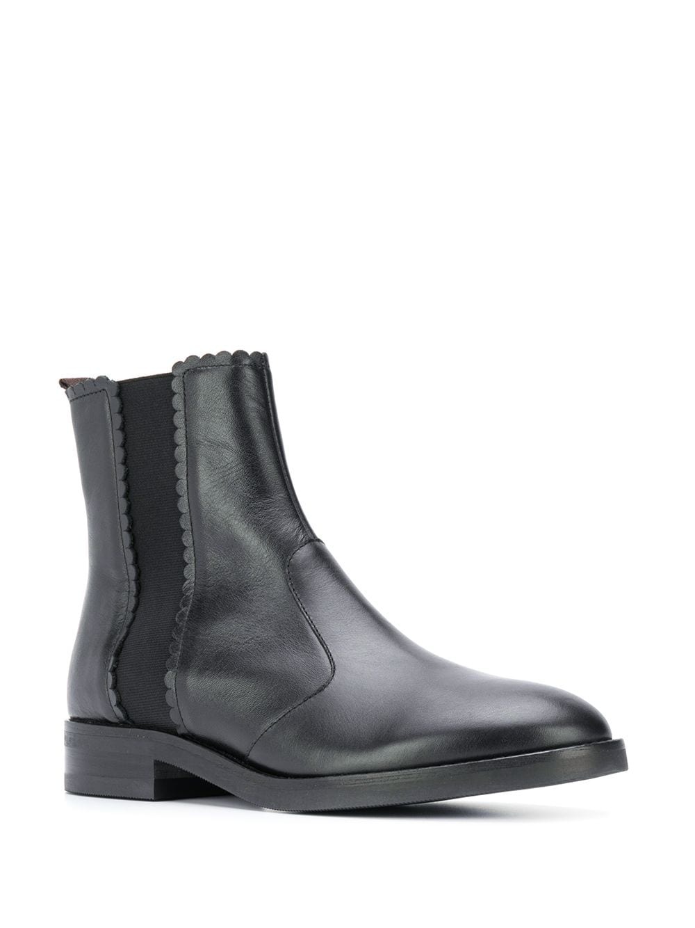 scallop-edge chelsea boots - 2