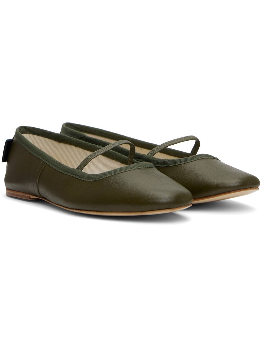 Khaki Swan Ballerina Flats - 4