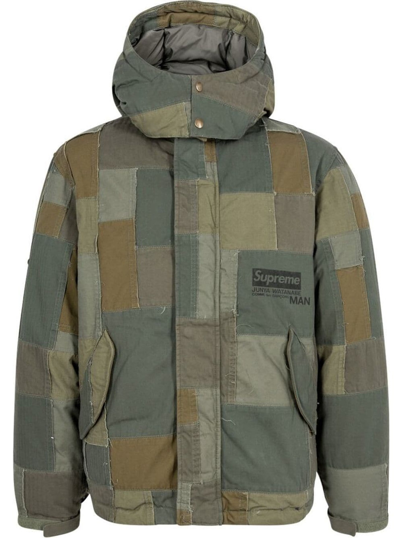 x Junya Watanabe patchwork hooded jacket 1
