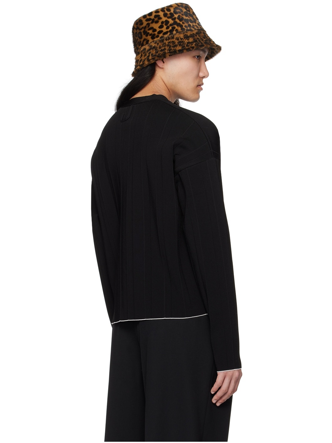 Black Les Sculptures 'Le cardigan plissé' Cardigan - 3