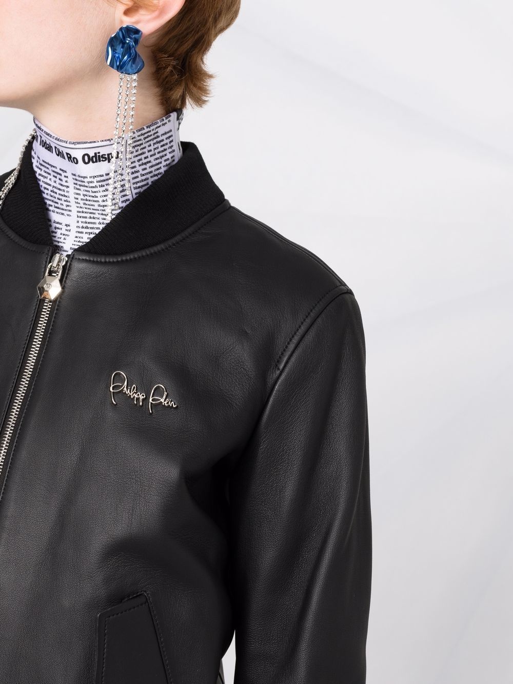 leather bomber jacket - 3