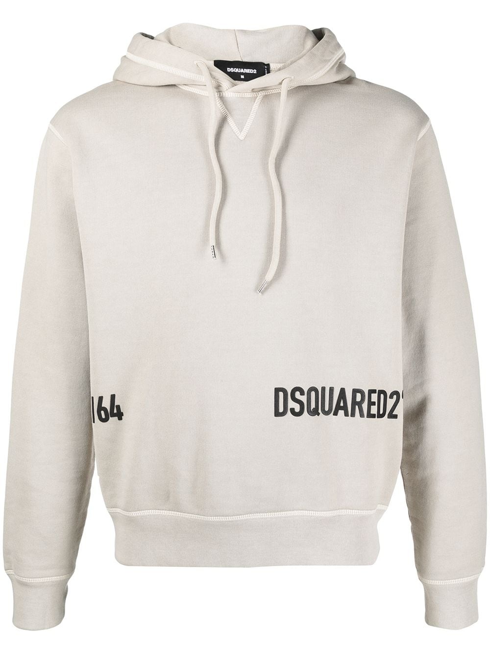 cropped logo-print hoodie - 1