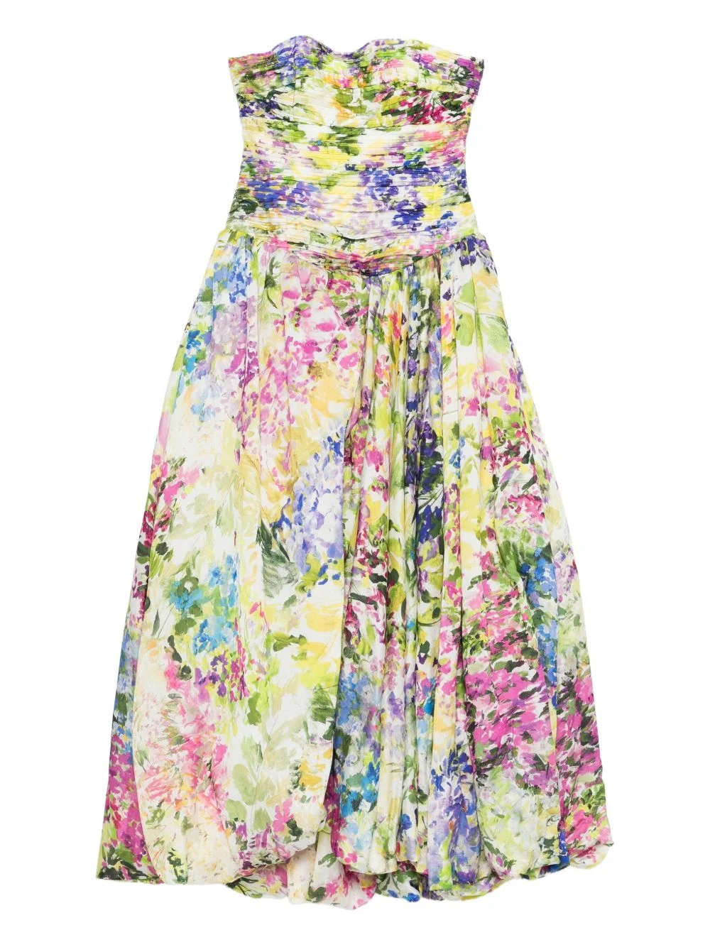 Dahlia floral-print gown dress - 1