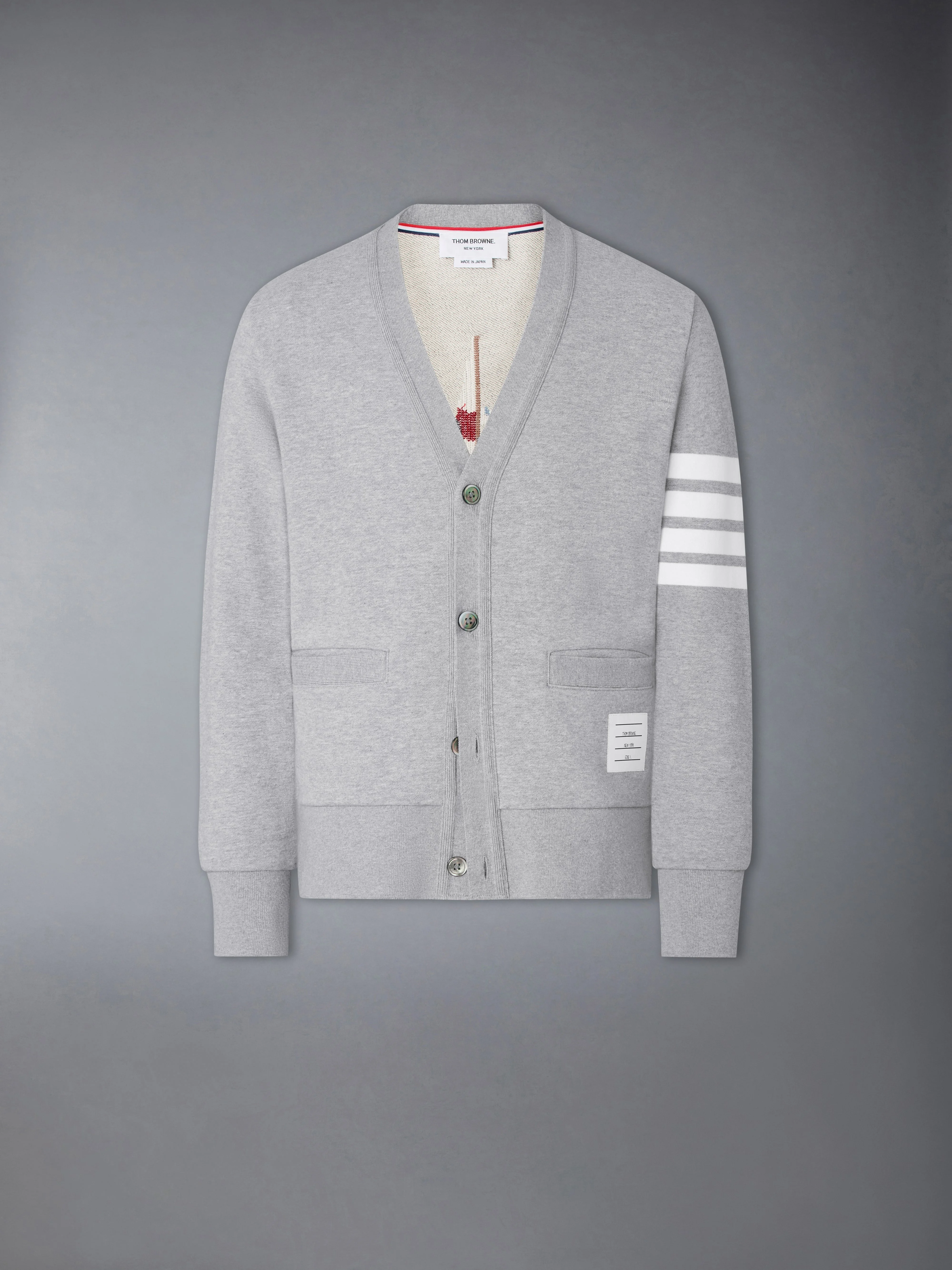 LOOPBACK 4-BAR BOAT EMBROIDERY CARDIGAN - 1