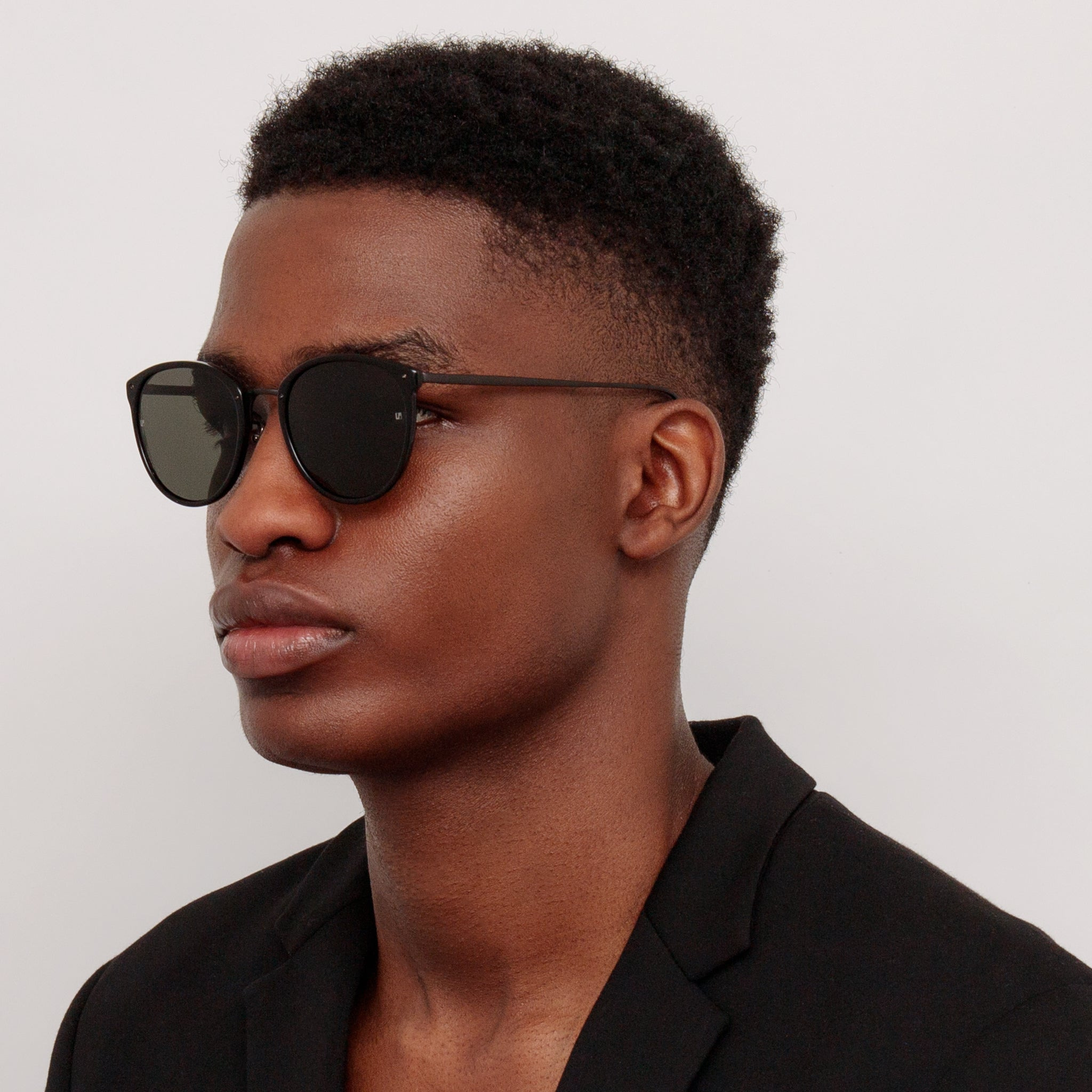 CALTHORPE OVAL OPTICAL FRAME IN BLACK AND MATT NICKEL (MEN'S) - 6
