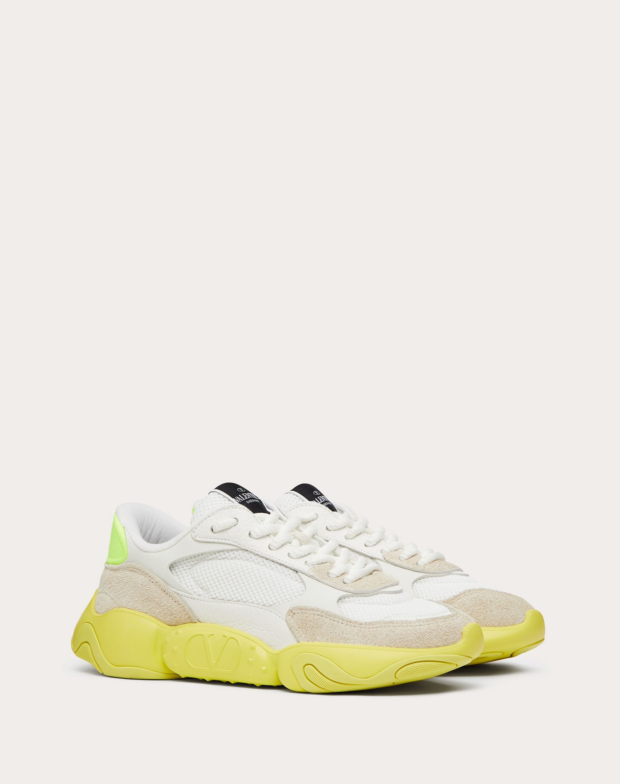 VALENTINO GARAVANI BUBBLEBACK MESH AND SUEDE SNEAKER - 2