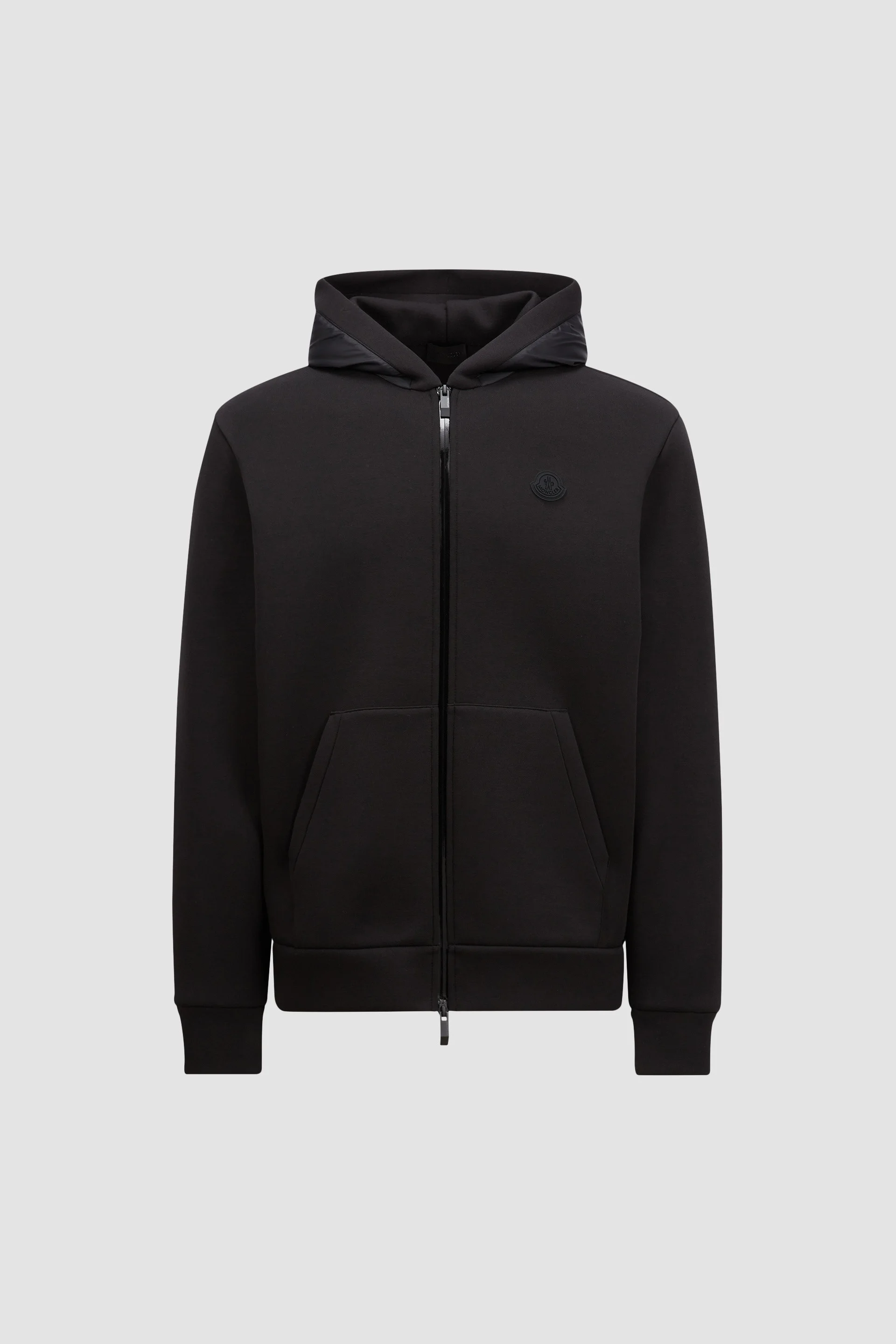 Cotton & Neoprene Zip-Up Hoodie - 1