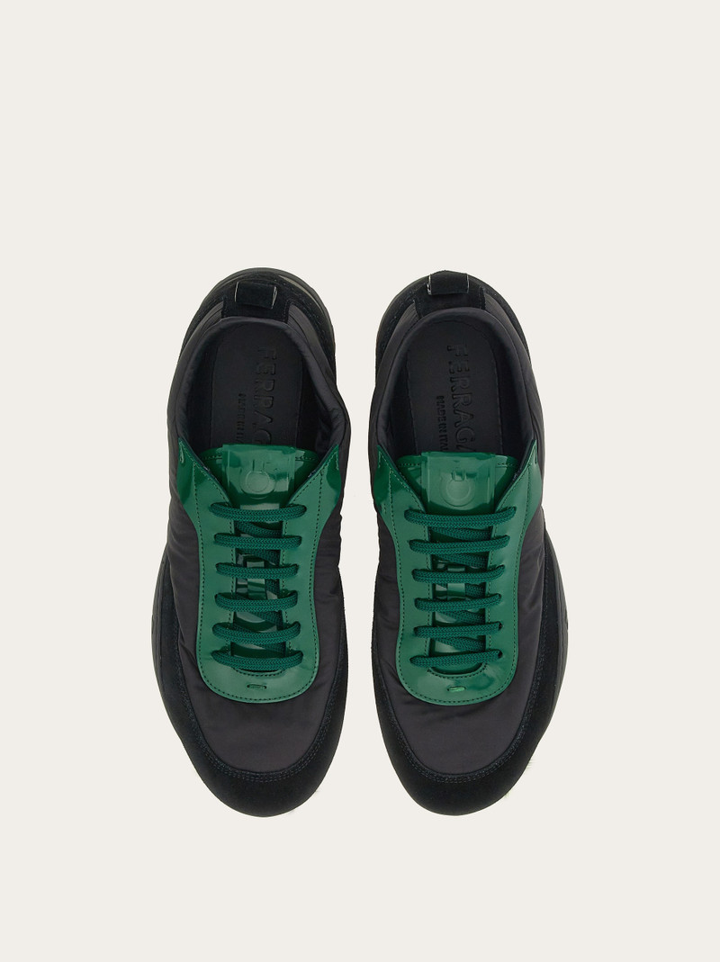 FERRAGAMO Sneaker with patent leather trim outlook