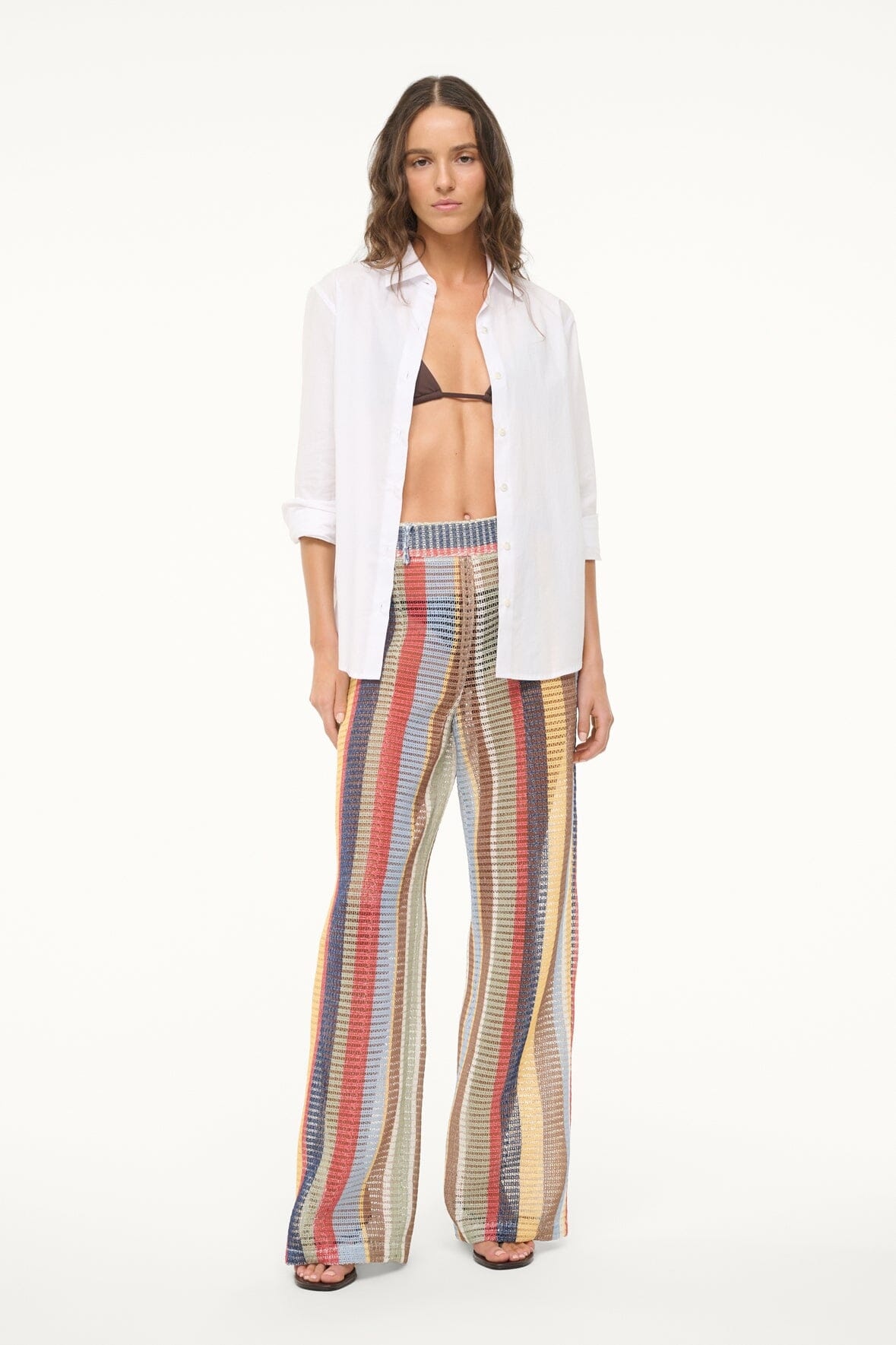 STAUD CORA PANT MARKET STRIPE - 4