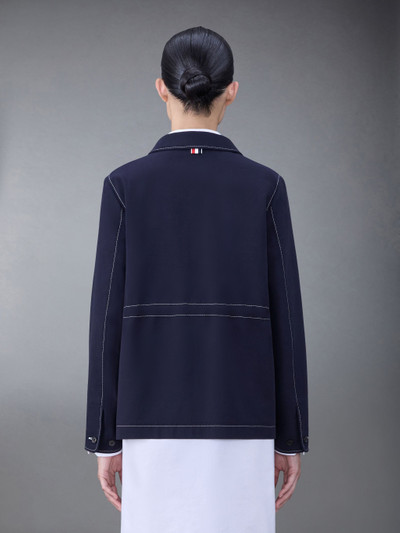 Thom Browne track stich cotton-blend jacket outlook