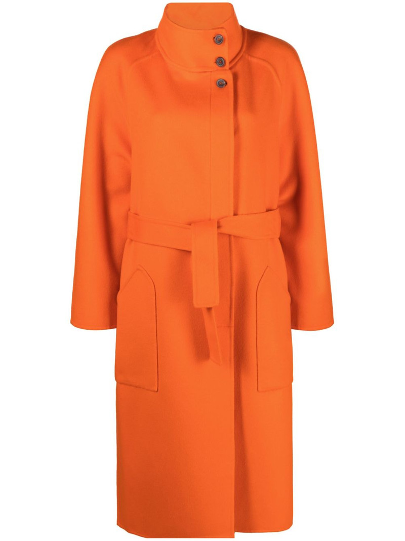 belted single-breasted coat 1