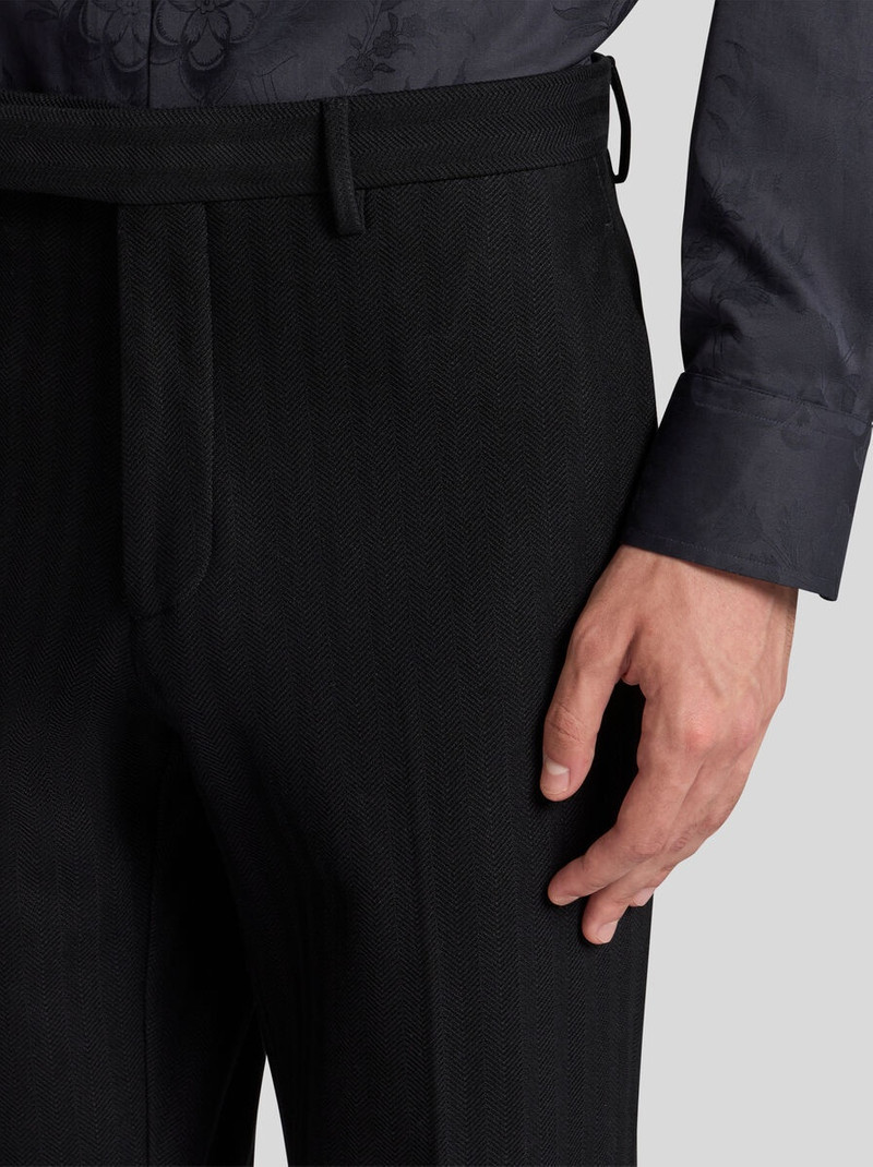Etro STRIPED-EFFECT JACQUARD EVENING TROUSERS outlook