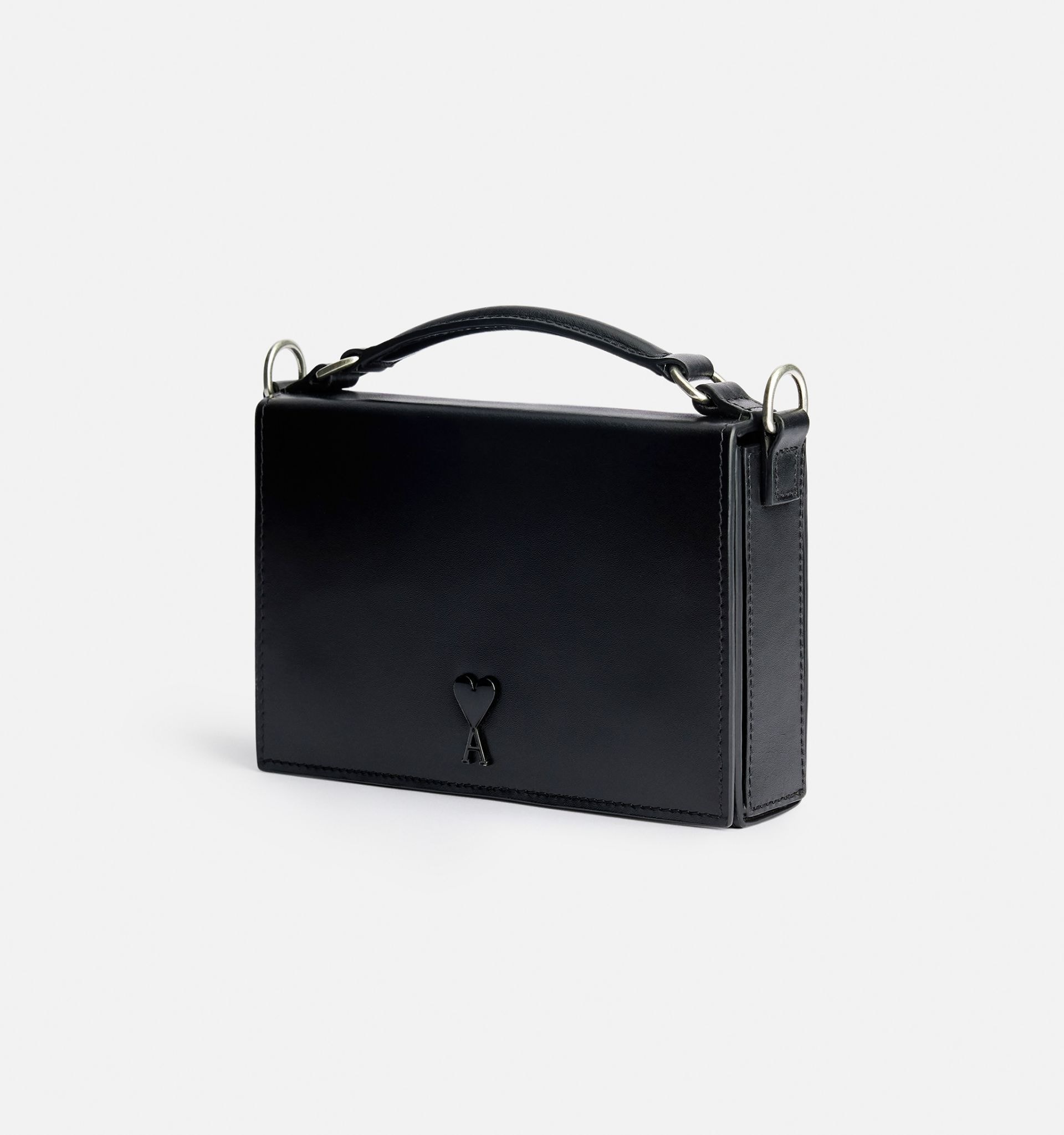 ★正品★【AMI PARIS】24FW Lunch Box Cross Bag ◆男女共用◆ AMI Paris Ami De Coeur Lunch Box Bag | Black | FARFETCH