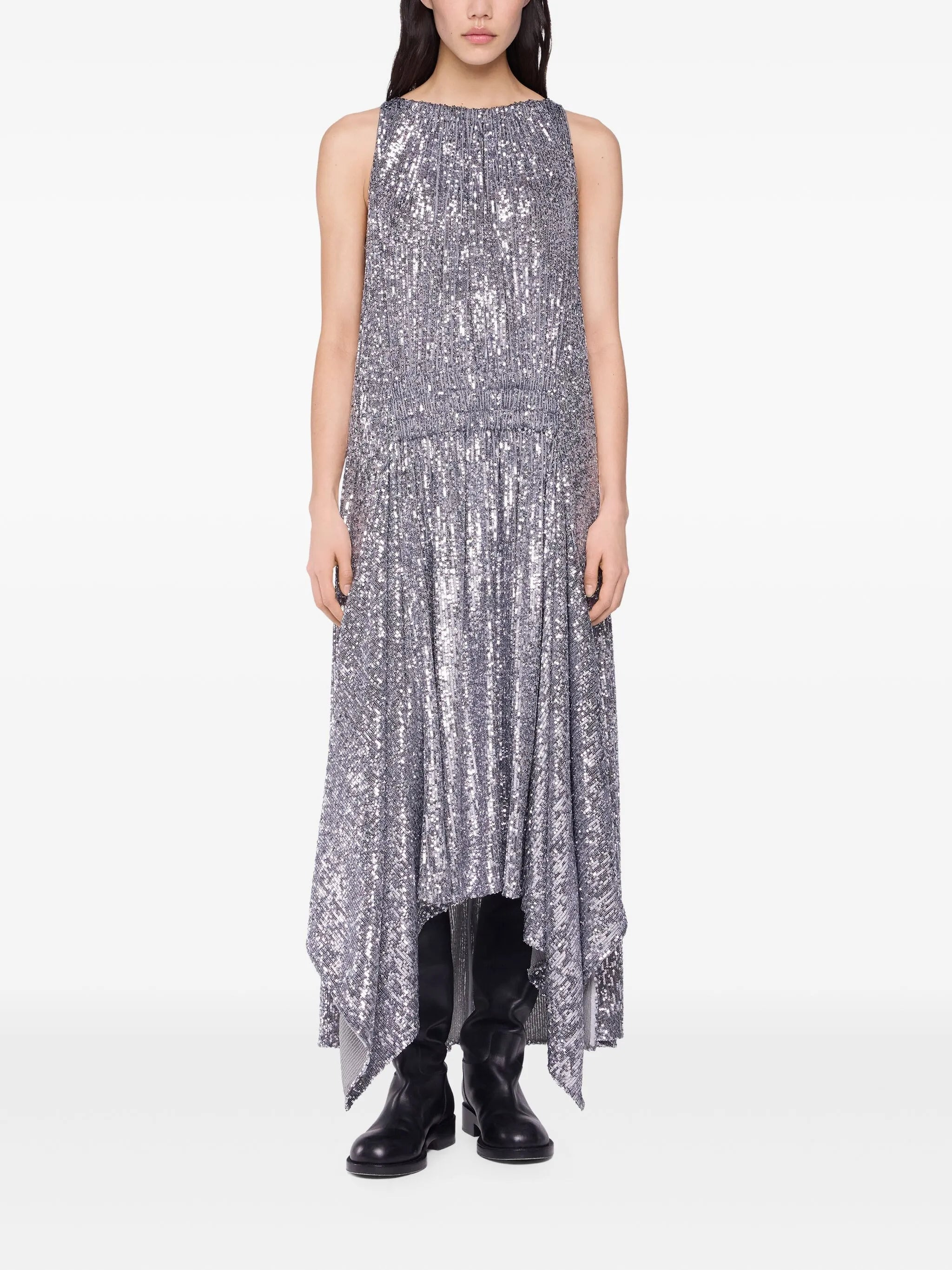 sequined high-low dress - 2