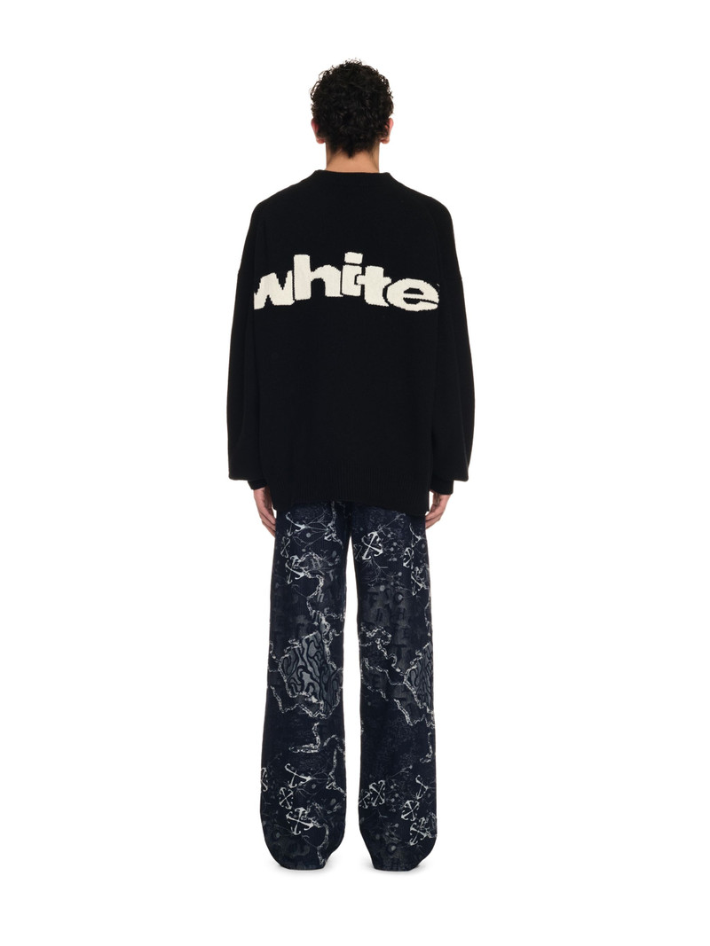 Black/white Shared Logo Knit Crewneck 4