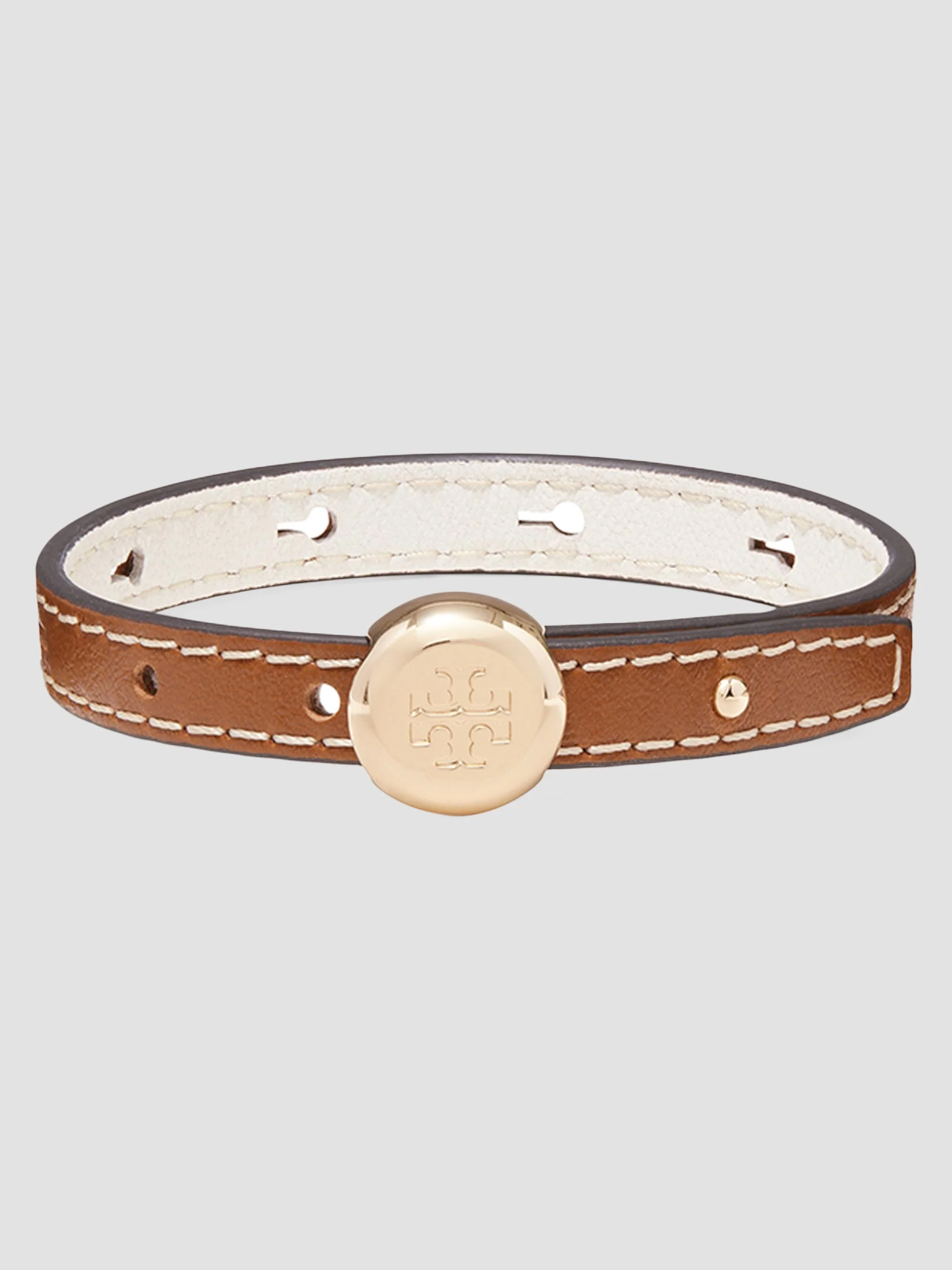Women's Icon Leather Bracelet - Light Brass Tan - 1