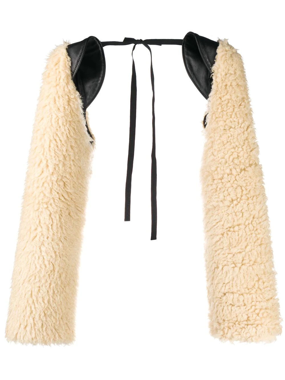 detachable faux-shearling sleeves - 1