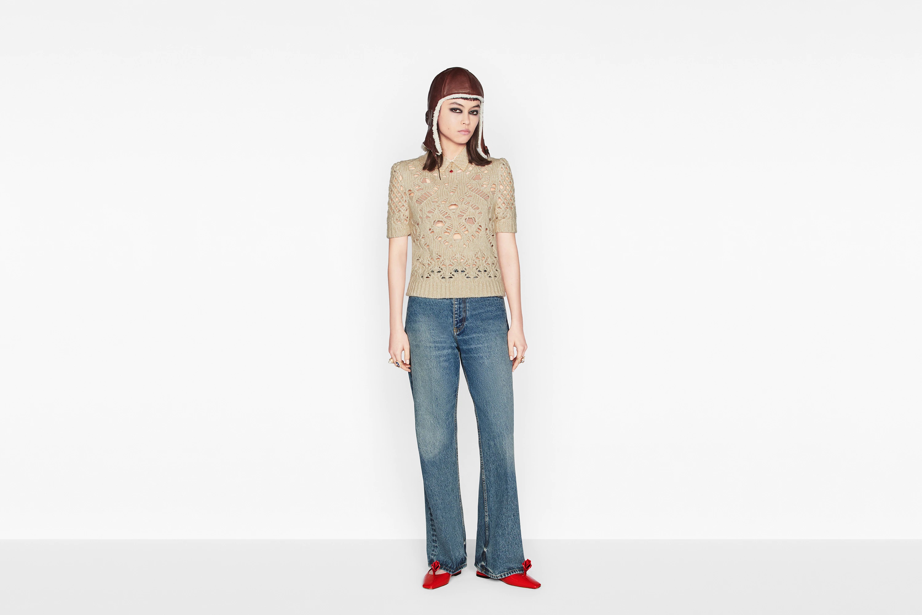 Short-Sleeved Sweater - 4