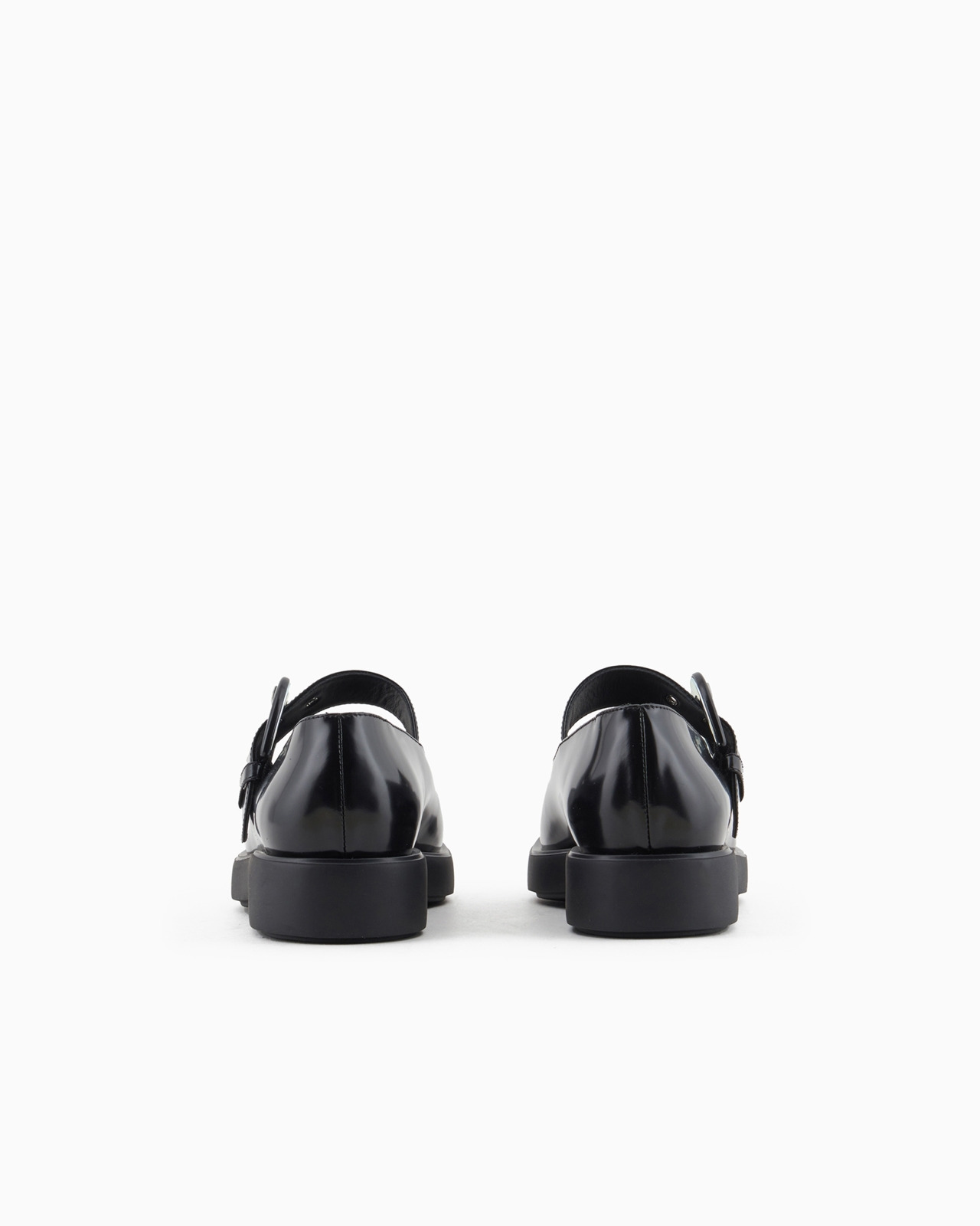 Brushed leather ballerinas with strap - 4
