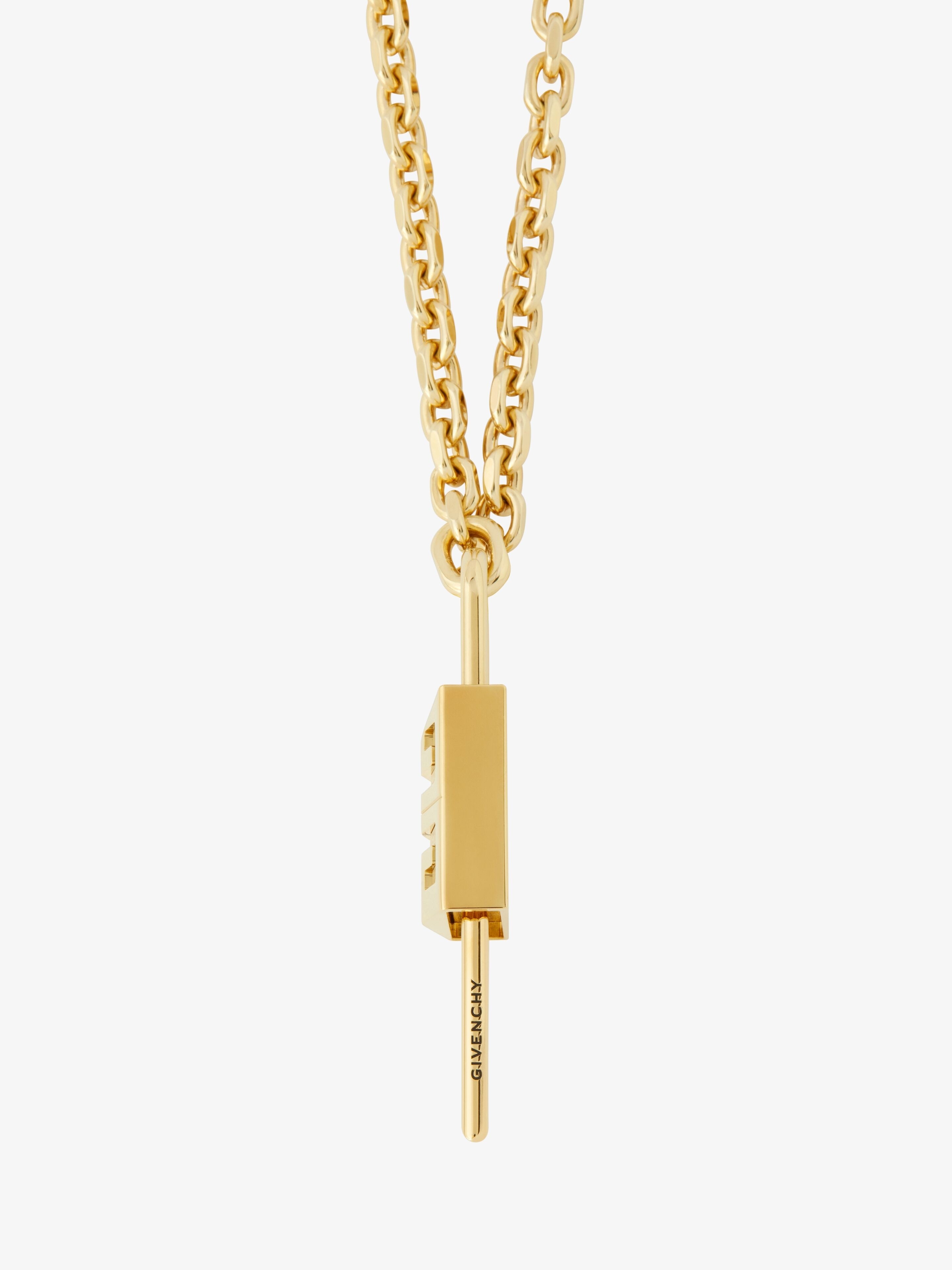 SMALL LOCK NECKLACE IN METAL 2