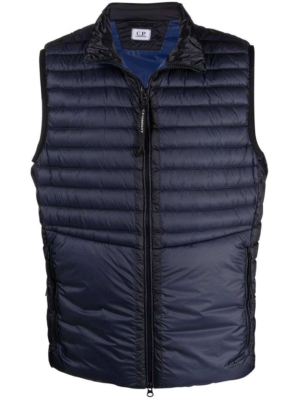 padded zip-up down gilet - 1