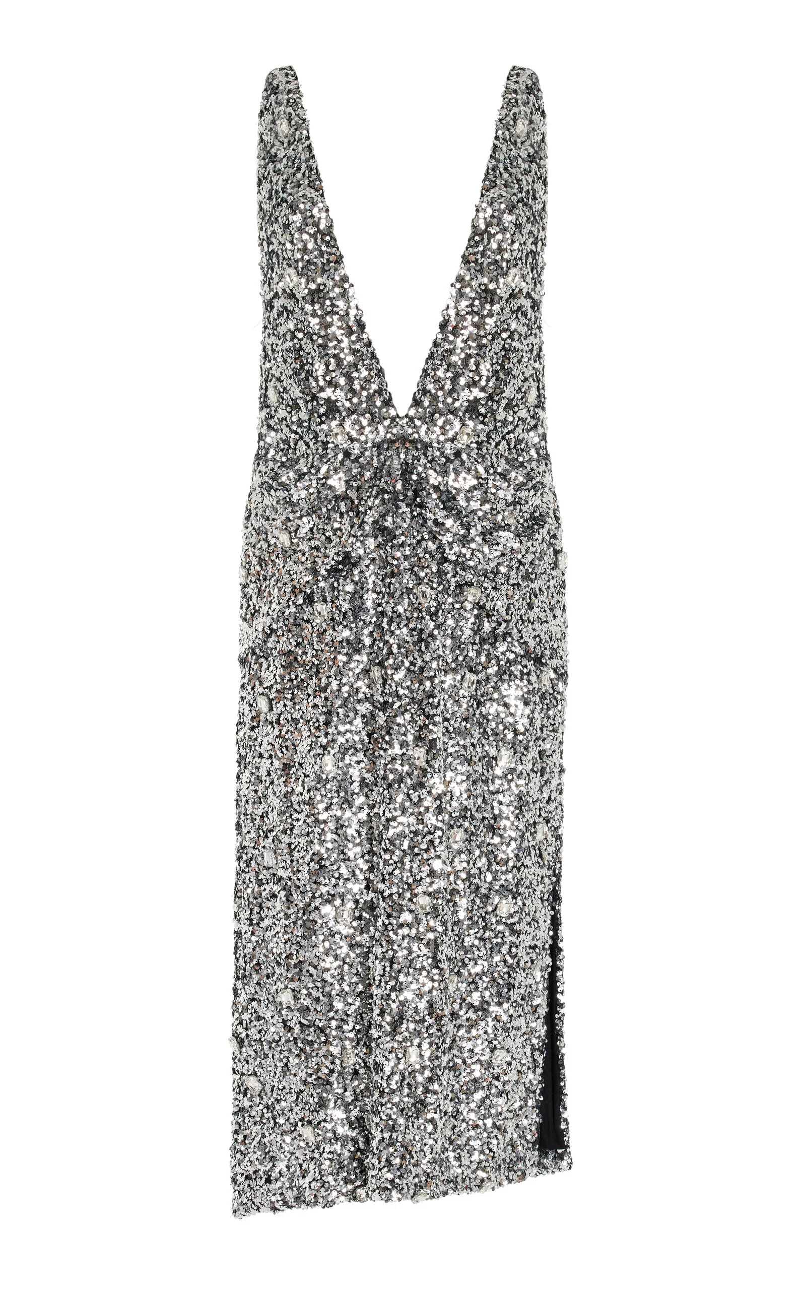 The Santha Sequined Embellished Dress silver - 1