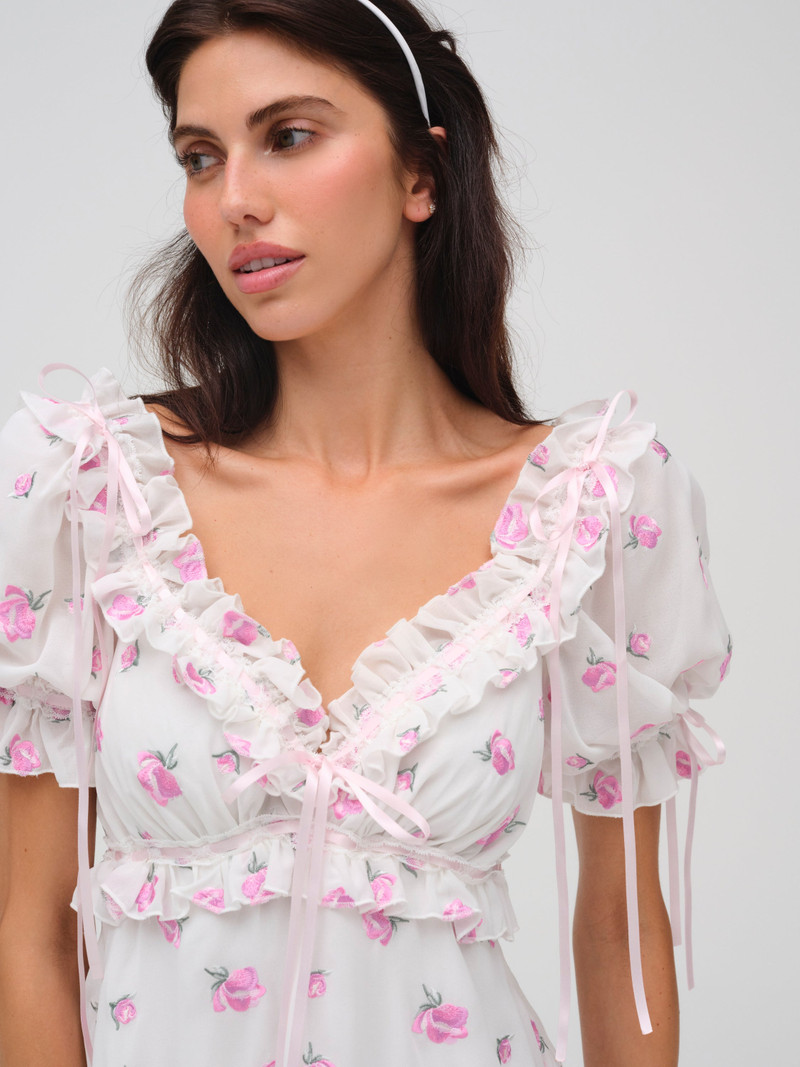 For Love & Lemons Fiona Floral Mini Dress outlook