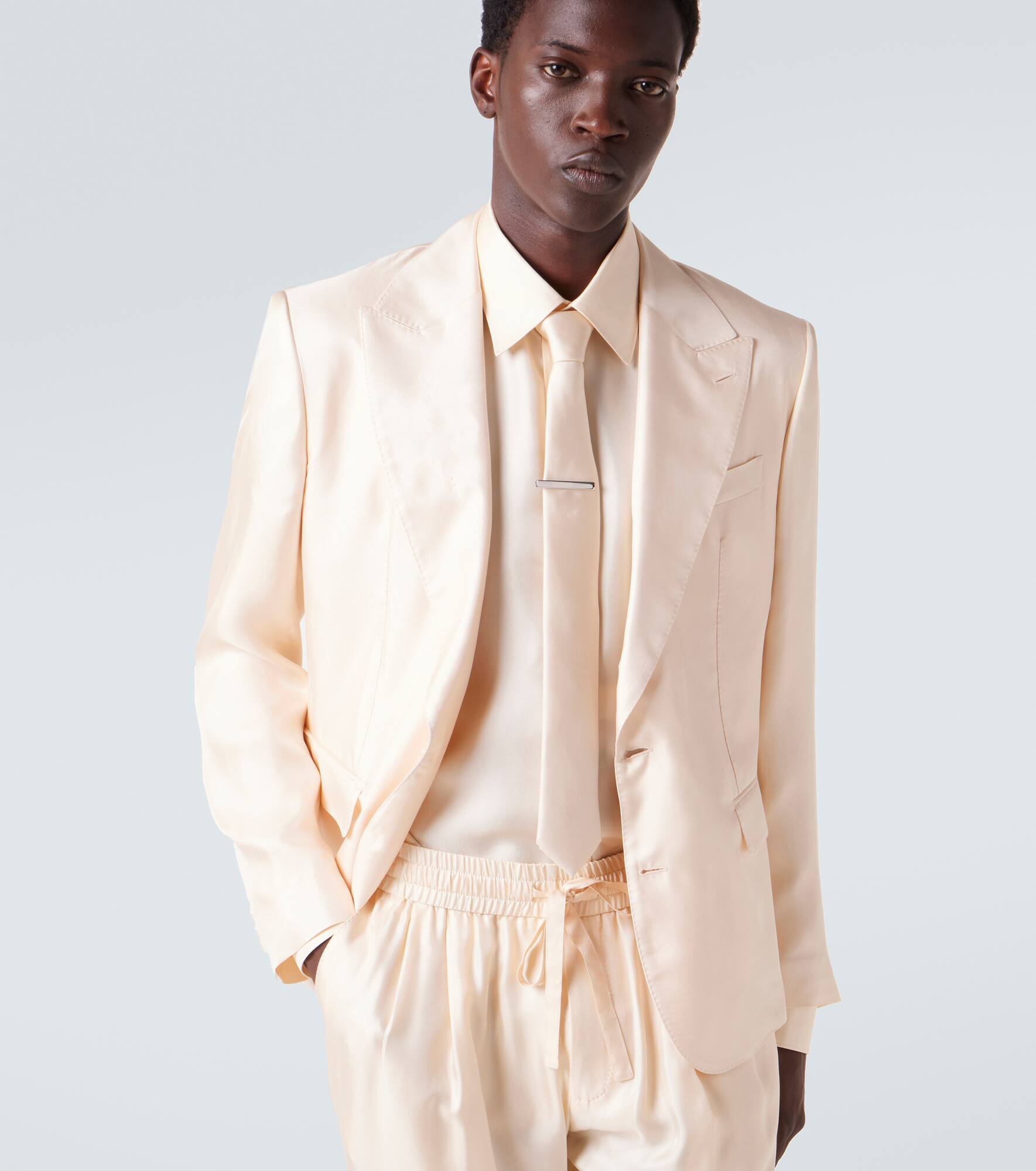 Silk twill dress shirt - 5
