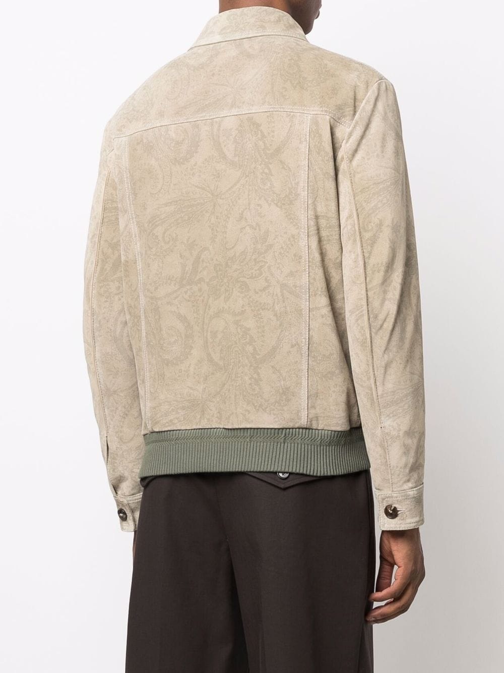 paisley jacquard bomber jacket - 4