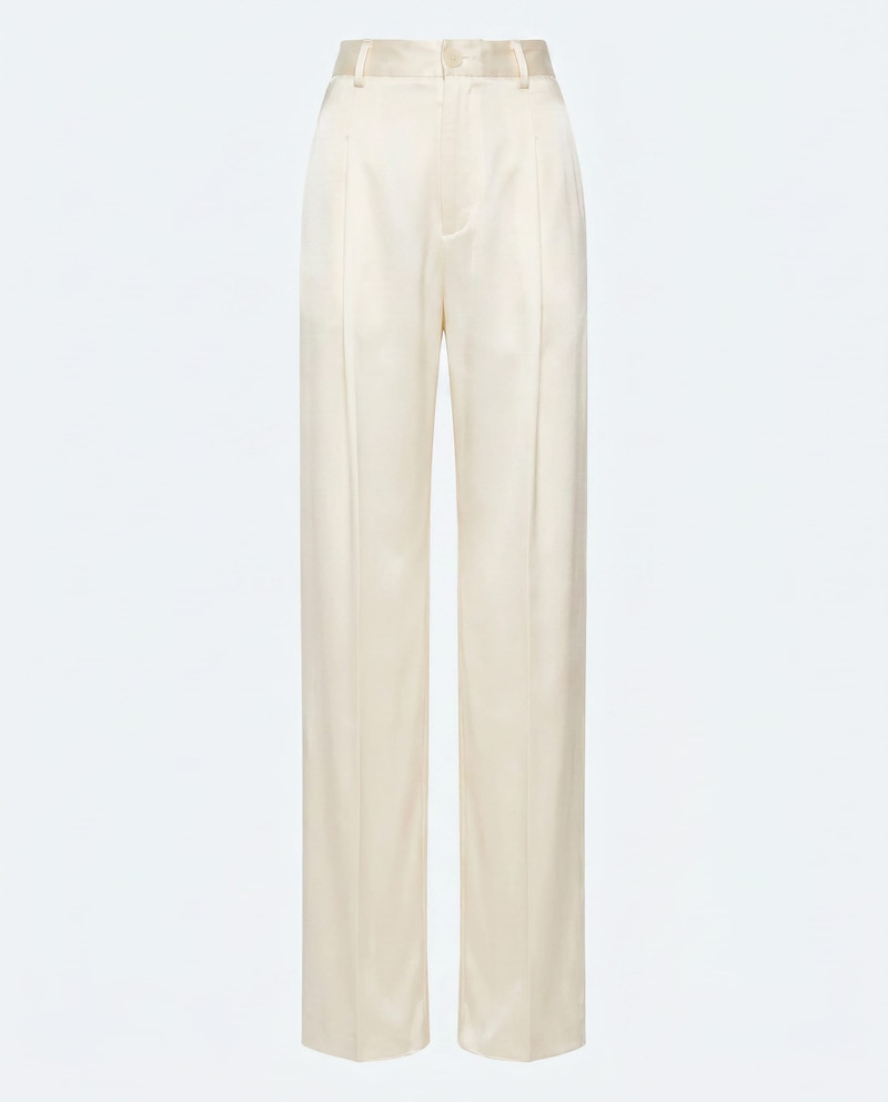Silky Twill Relaxed Pleated Pant 1