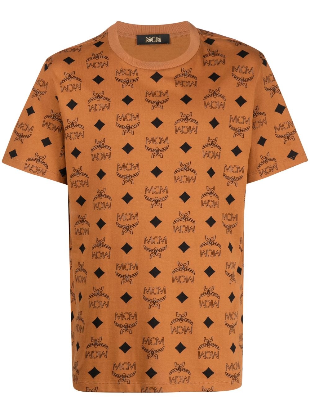 monogram-print cotton T-shirt - 1