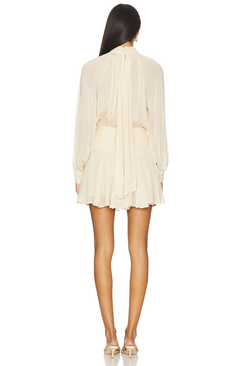 NICHOLAS Cecile High Neck Mini Dress With Godets outlook