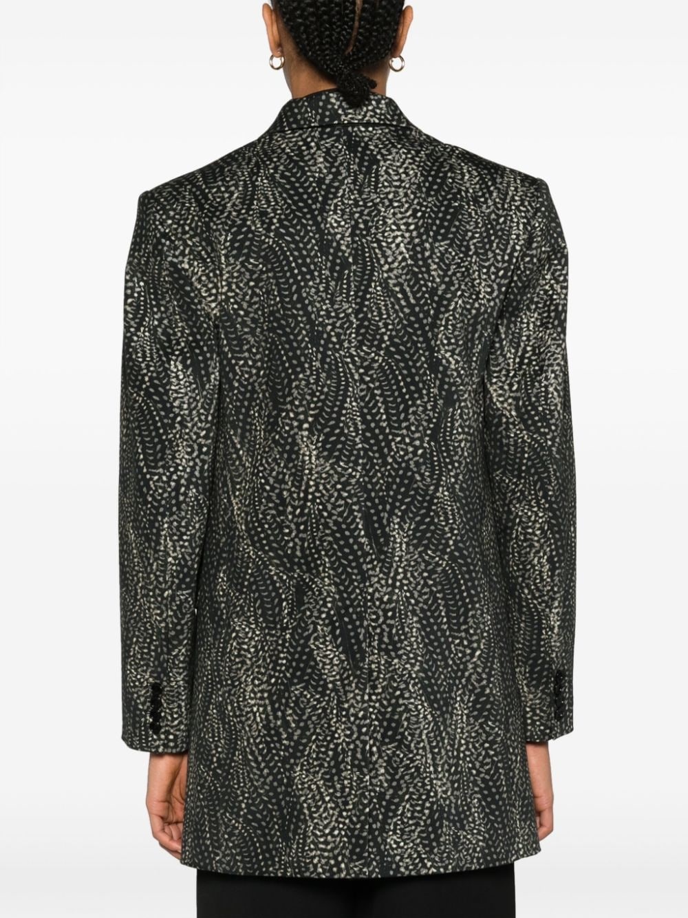 single-breasted abstract-print blazer - 4